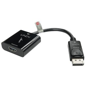 LINDY A/V Adapter - 1x HDMI 2.0a Type A Digital Audio/Video - Male - 1x Displayport 1.2 Digital Audio/Video - Female - 384