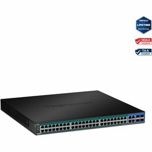 TRENDnet TPE-5240WS 52 Ports Manageable Ethernet Switch - Gigabit Ethernet - 1000Base-T, 1000Base-X - New - TAA Compliant 
