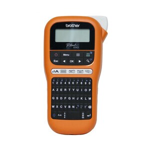 Brother P-touch PT-E110VP Electronic Label Maker - Thermal Transfer - 20 mm/s Mono - 1 Fonts - 3 Font Size - 10 Text Style