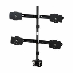 Amer Mounts Clamp Mount for Flat Panel Display, LCD Monitor, LED Monitor, Display - Black - TAA Compliant - Height Adjusta