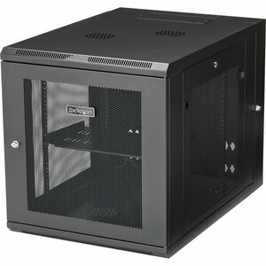 StarTech.com 4-Post 12U Wall Mount Network Cabinet, 19" Hinged Wall-Mounted Server Rack for IT Equipment, Flexible Lockabl