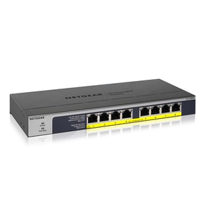 GS108PP 8-Port Gigabit Ethernet PoE+ flex Unmanaged Switch mit 120W PoE Budget, Desktop, Rack-oder Wandmontage, Metallgehä