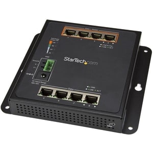 StarTech.com Industrial 8 Port Gigabit PoE Switch, 4 x PoE+ 30W, Power Over Ethernet GbE Layer/L2 Managed Network Switch -