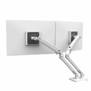 Ergotron Mounting Arm for Monitor, Display Screen, LCD Monitor - White - Landscape/Portrait - Height Adjustable - 2 Displa