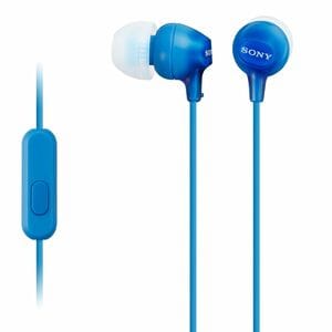 Sony MDREX15APLI Wired Over-the-ear Stereo Earset - Blue - Binaural - In-ear - 16 Ohm - 8 Hz to 22 kHz - 120 cm Cable - Mi
