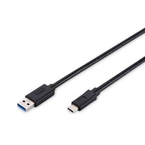 Digitus 1 m USB Data Transfer Cable for Hub, Tablet, Smartphone, Notebook - First End: 1 x USB Type C - Male - Second End: