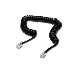 Assmann 4 m RJ-10 Telefonkabel - Cable for Telefon, Handset, Ohrhörer - Zweiter Anschluss: 1 x RJ-10 Phone - Male - Schwarz
