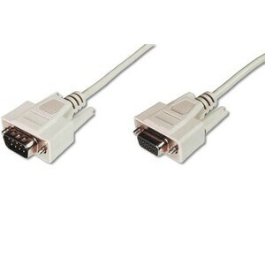 Assmann 2 m Seriell Datentransferkabel - Verlängerungskabel - Abschirmung - Nickel Beschichteter Kontakt - 28 AWG - Beige
