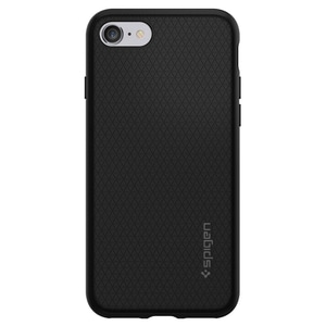Spigen Liquid Air Armor Case for Apple iPhone 7 Smartphone - Black - Shock Absorbing, Fingerprint Resistant, Scratch Resis