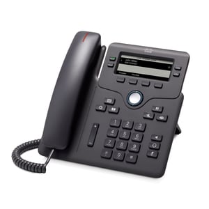 Cisco 6851 IP Phone - Corded - 3 Multiple Conferencing - Wall Mountable, Desktop - Charcoal - 4 x Total Line - VoIP - 8.9 