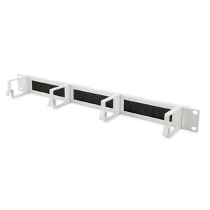DIGITUS Professional Kabelführung - Schwarz - 1 Pack Paket - Kabelmanagement-Panel - 1U Rack Height x 19" Panel Width - Al