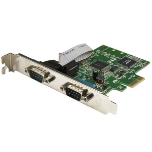 StarTech.com 2-Port PCI Express Serial Card with 16C1050 UART - RS232 - Low-profile Plug-in Card - PCI Express x1 - PC, Li