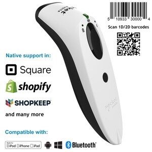 Handheld Scanner de code à barre Socket Mobile SocketScan S740 - Blanc - Sans fil Connectivité - 1D, 2D - Imager - Bluetooth