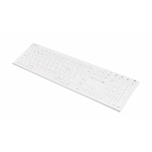 Macally Quick Switch Bluetooth Keyboard for Three Devices - Wireless Connectivity - Bluetooth - 110 Key(s) - Multimedia Ho
