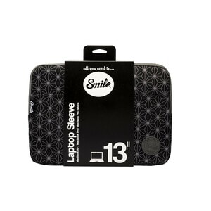 Silver Sanz Carrying Case (Sleeve) for 33 cm (13") Notebook - Black - Polyester Body - Geometric - 300 mm Height x 340 mm 