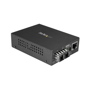 StarTech.com Multimode SC Fiber Ethernet Media Converter - 1000BASE-SX Gigabit Fiber Optic to Copper Bridge - 10/100/1000 