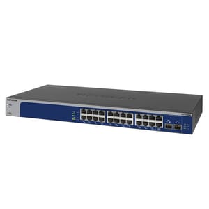 Netgear XS724EM Ethernet Switch - 24 Ports - Manageable - 10 Gigabit Ethernet - 10GBase-T - 3 Layer Supported - Modular - 
