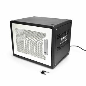 Naotic Charging Cabinet - 10 Devices Supported - 36.7 cm Height x 50.5 cm Width x 33.7 cm Depth - Metal, Steel - Black - F