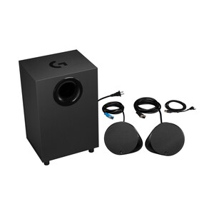 Logitech LIGHTSYNC G560 2.1 Bluetooth Speaker System - 120 W RMS - Black - 40 Hz to 18 kHz - DTS:X - USB