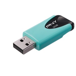 PNY ATTACHE 4 PASTEL 32GB USB2 AQUA READ 25MB/S WRITE 8MB/S
