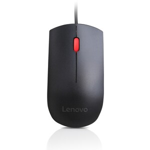 Lenovo Essential Maus - USB - Optisch - 3 Taste(n) - Schwarz - 1 Stück - Kabel - 1600 dpi Auflösung - Scroll-Rad - Symmetr