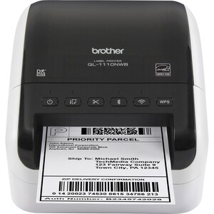 Brother QL-1110NWB Desktop Direct Thermal Printer - Monochrome - Label Print - USB - Bluetooth - Wireless LAN - 300 x 300 dpi