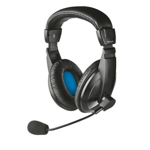 Trust Quasar Wired Over-the-head Stereo Headset - Black - Binaural - Circumaural - 32 Ohm - 20 Hz to 20 kHz - 180 cm Cable