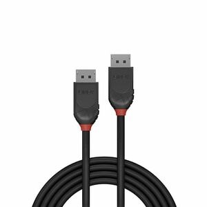 LINDY Black Line 2 m DisplayPort AV-Kabel - Cable for Audio-/Video-Gerät - 21,6 Gbit/s - Unterstützt bis zu4096 x 2160 - A