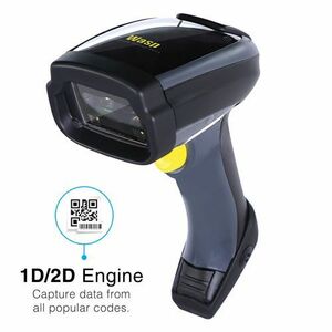 Wasp WWS750 Rugged Industrial, Warehouse, Transportation, Logistics Handheld Barcode Scanner Kit - Cable/Wireless Connecti