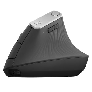 Logitech MX Vertical Mouse - Bluetooth/Radio Frequency - USB Type C - Optical - 4 Button(s) - 4 Programmable Button(s) - B