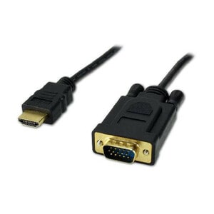 Cable vidéo MCL - 1,50 m HDMI/VGA - pour Moniteur, Projecteur, Appareil vidéo - 1 - 2e bout: 1 x 15-pin HD-15 - Male - 32 AWG