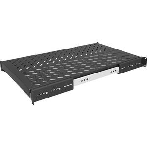 VERTIV 1U Rack-mountable Rack Shelf - 482.60 mm Rack Width x 853.44 mm Rack Depth - Black - Metal - 45.36 kg Maximum Weigh