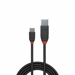 LINDY Black Line 1,50 m USB Datentransferkabel - Zweiter Anschluss: 1 x USB 3.1 Type A - Male - 10 Gbit/s - Abschirmung - 