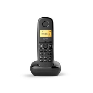 Gigaset A270 DECT Cordless Phone - Black - 1 x Phone Line - 1 x Handset - 1 Simultaneous Calls - Speakerphone