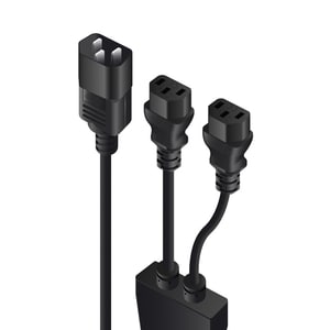 ALOGIC 0.3M Y SPLITTER POWER CABLE IEC C14 (M) 2 IEC C13 (F)