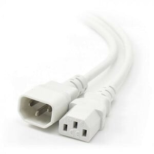 ALOGIC 2M IEC C13 TO IEC C14 COMPUTER POWER EXTENSION CORD MALE TO FEMALEWHITE