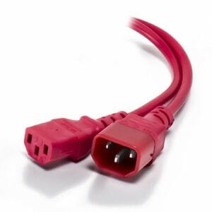 ALOGIC 0.5M IEC C13 TO IEC C14 COMPUTER POWER EXTENSION CORD MALE TO FEMALE RED