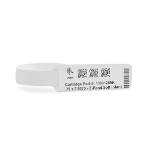 Zebra Z-Band Medical Label - 19.05 mm Width x 195.26 mm Length - Rectangle - Direct Thermal - White - Polypropylene - 260 