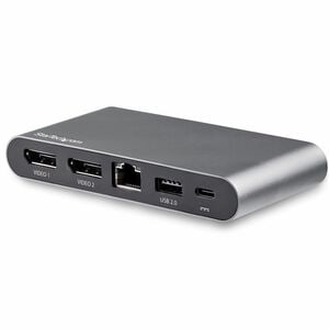 StarTech.com USB C Dock - 4K Dual Monitor DisplayPort Docking Station - 100W Power Delivery Passthrough, GbE, 2x USB-A - M
