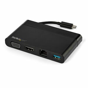 StarTech.com USB C Multiport Adapter with HDMI, VGA, Gb Ethernet & USB - USB C to 4K HDMI or 1080p VGA Adapter Mini Dock H