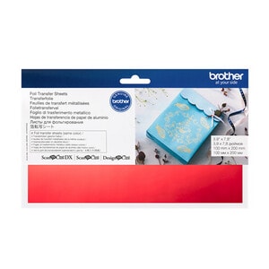 Brother Red Foil - Greeting Card, Decoration, Craft Project, Gift - 100 mm Width x 200 mm Length - Red - Foil - 4 Piece