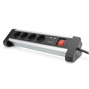 Digitus Steckdosenleiste - 2 x USB - 1,50 m Kabel - 16 A Stromstärke - 120 V AC, 230 V AC Voltage - 3,68 kW - Wandmontierb