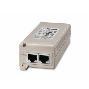 Microchip 1-Port PoE Midspan, 10/100/1000BaseT, AC Input,with power cord - 110 V AC, 220 V AC Input - 48 V DC Output - 1 1