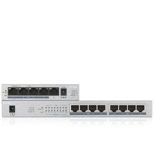 ZYXEL GS1008HP 8 Ports Manageable Ethernet Switch - Gigabit Ethernet - 1000Base-T - 2 Layer Supported - Twisted Pair - Des