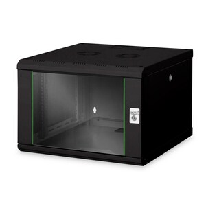 Digitus Unique 7U Wandmontierbar Geschlossener Schrank Rackschrank für Patchfeld, LAN-Schalter - 482,60 mm Rack-Breite - S
