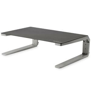 StarTech.com Monitor Riser Stand, For up to 32" (22lb/10kg) Monitor, Monitor Riser, Steel&Aluminum, Monitor Shelf w/ Three