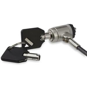 StarTech.com Cable Lock For Notebook, Projector - TAA Compliant - 2.04 m Cable - Keyed Lock - Silver, Black - Zinc Alloy, 