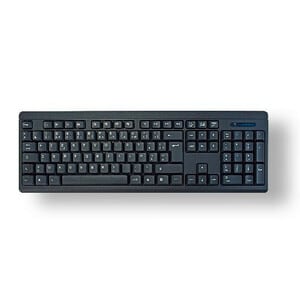 Clavier MCL - Sans fil Connectivité - USB Interface - Français - AZERTY Disposition - Noir - RF - Ordinateur de bureau, Po