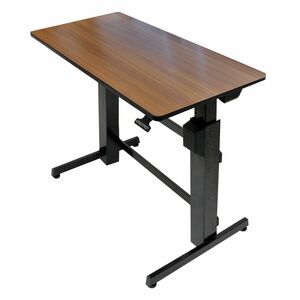Ergotron WorkFit-D 升降桌 - 核桃, 三聚氰胺层压板 顶端 - 丁字形 底座 - 可调节高度 x 1209.04 毫米 桌面宽度 x 596.90 毫米 桌面深度 x 20.32 毫米 桌面厚度 - 1285.24 毫米 高