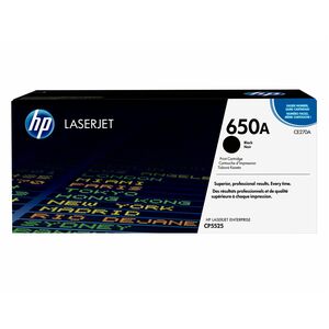 HP 650A (CE270A) 原版 激光 碳粉盒 - 单包 - 黑 - 1 每台